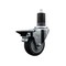 Service Caster 3.5'' Thermoplastic Rubber Swivel 1-5/8'' Expanding Stem Caster with Brake SCC-EX20S3514-TPRB-PLB-158 - alternate 1